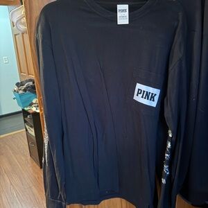 PINK Victoria's Secret Black Long Sleeve Top